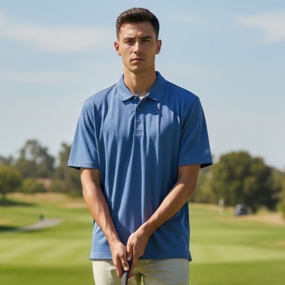 B Draddy Mens Blue Striped Pima Cotton Spandex Golf Polo Shirt XXL FA20-FR1155
